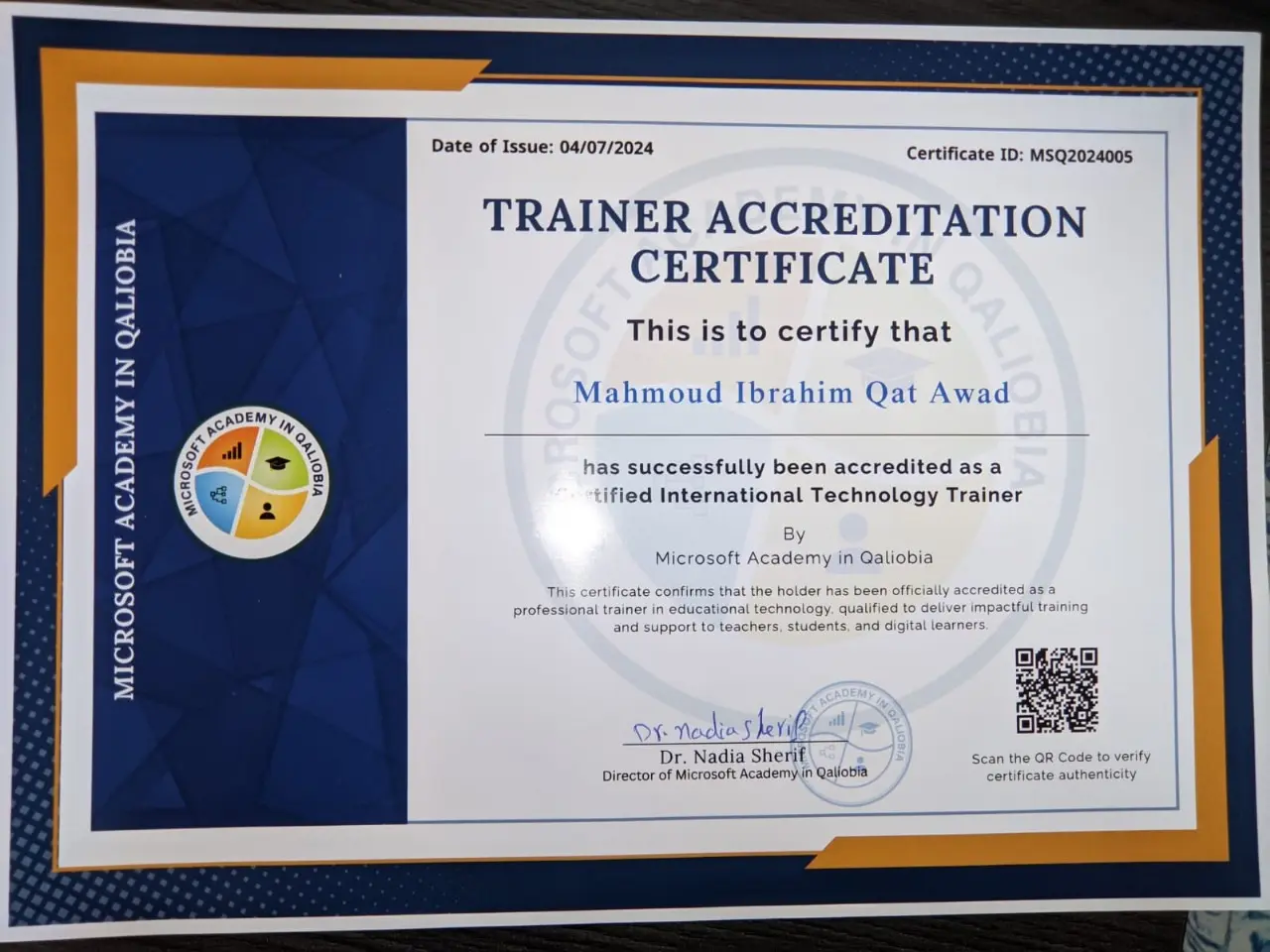 certificate